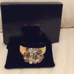 Exquisite Golden Cuff Bracelet by St. John